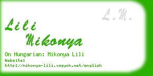 lili mikonya business card